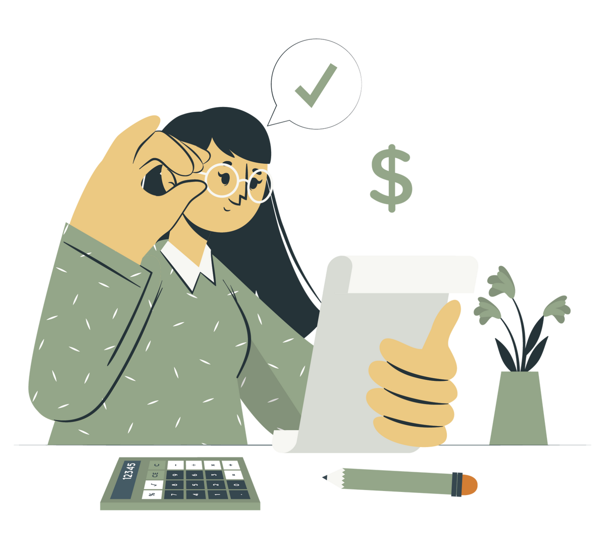 Freelancer doing taxes